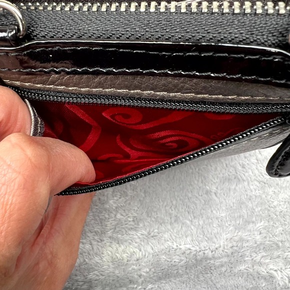 Brighton Womens Wallet Multicolor Leather Silver Pug Dog Studded Pockets Handbag - Picture 9 of 11